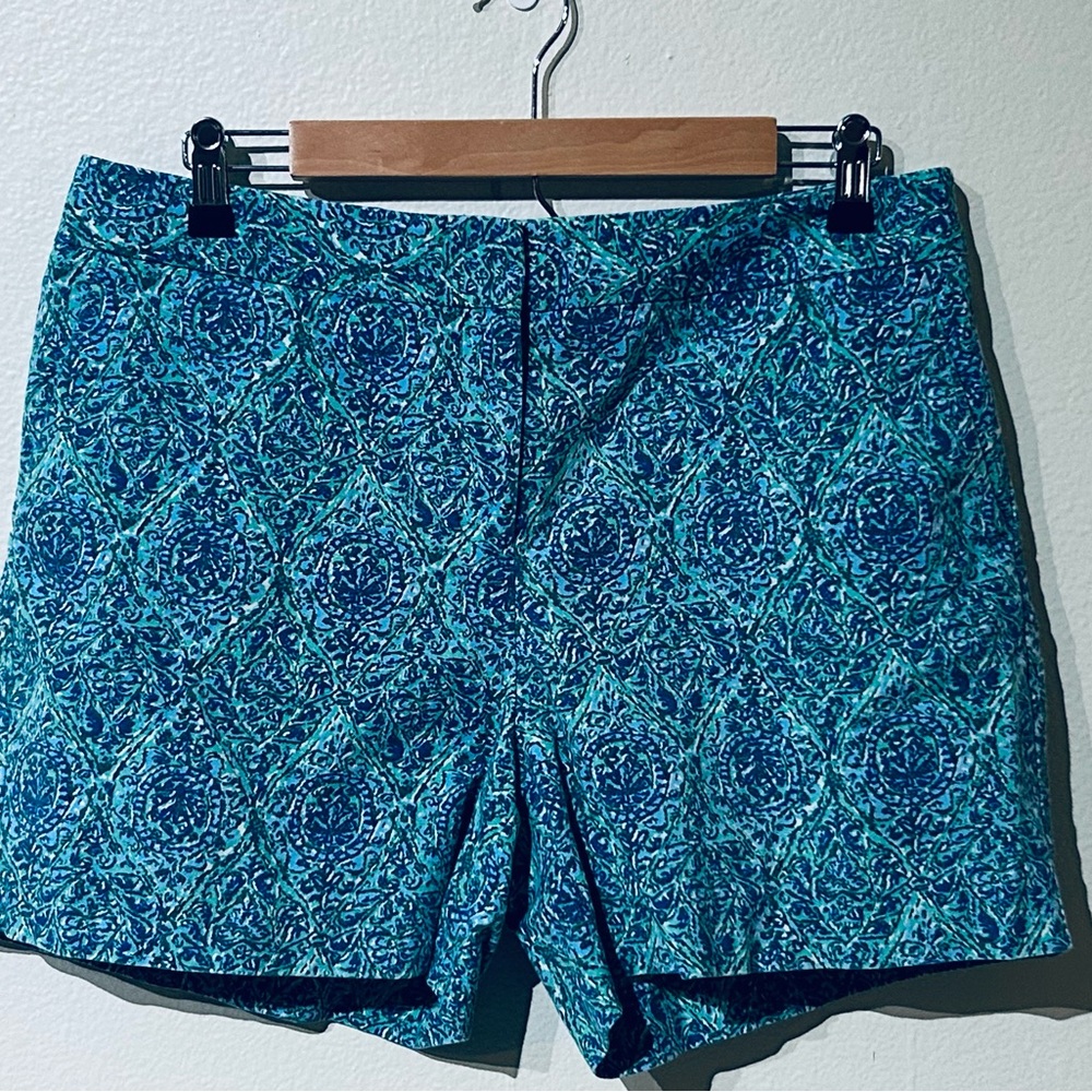 Talbots Turquoise Patterned Bermuda Shorts